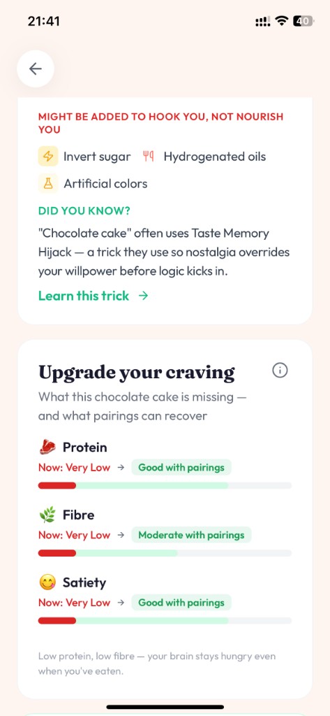 CraveShift decode screen 3